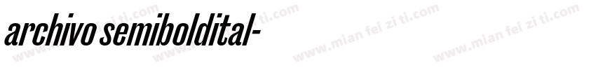 archivo semiboldital字体转换